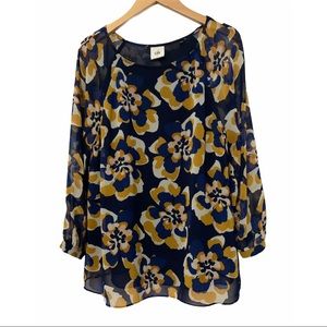 CAbi Lydia Floral Blouse Size Small